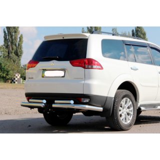 Zadný ochranný oblúk AK003-Special (2 ks, nerez) Mitsubishi Pajero Sport 2008–2015 fotografia 1
