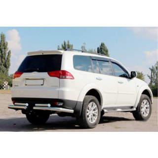 Zadný ochranný oblúk AK003-Special (2 ks, nerez) Mitsubishi Pajero Sport 2008–2015 fotografia 3