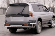 Mitsubishi Pajero Sport 1996–2007 Zadný ochranný rám AK005-2 (nerezová oceľ) fotografia 1