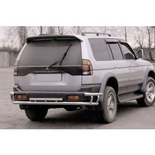 Zadný ochranný rám AK005-2 (nerezová oceľ) Mitsubishi Pajero Sport 1996–2007 fotografia 1