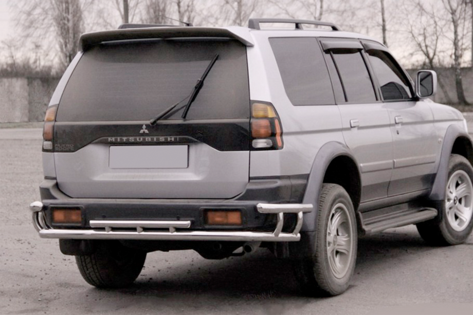 Mitsubishi Pajero Sport 1996–2007 Zadný ochranný rám AK005-2 (nerezová oceľ) Image