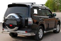 Mitsubishi Pajero Wagon IV 2006–2021 Zadný ochranný rám AK003 Dvojitý (nerez) fotografia 1
