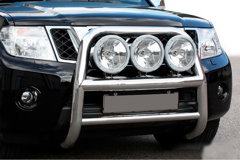 Nissan Navara 2006–2015 Predný ochranný rám WT018 (nerez) Image