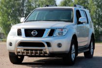 Nissan Navara 2006–2015 Predný ochranný rám WT008 (nerez) fotografia 4