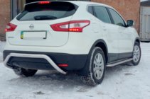 Nissan Qashqai 2014–2021 Zadný ochranný rám AK007-1 (nerez) fotografia 5
