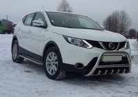 Nissan Qashqai 2014–2021 Predný ochranný rám WT003 (nerez) fotografia 4
