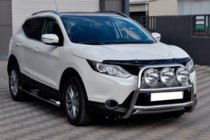 Nissan Qashqai 2014–2021 Predný ochranný rám WT018 (nerez) fotografia 1