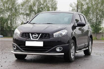 Nissan Qashqai 2010–2014 Predný ochranný rám ST008 (nerez) fotografia 2