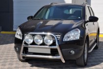 Nissan Qashqai 2007–2010 Predný ochranný rám WT018 (nerez) fotografia 3