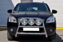 Nissan Qashqai 2010–2014 Predný ochranný rám WT018 (nerez) fotografia 1