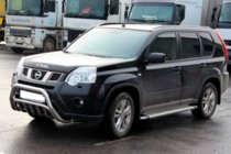 Nissan X-trail T31 2007–2014 Predný ochranný rám WT002 (nerez) fotografia 3