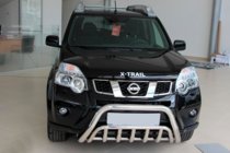 Nissan X-trail T31 2007–2014 Predný ochranný rám WT002 (nerez) fotografia 4