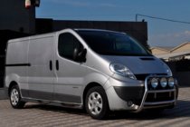 Renault Trafic 2001–2015 Predný ochranný rám WT018 (nerez) fotografia 2