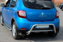 Dacia Sandero 2013–2020 Zadný ochranný rám AK007 (nerez) fotografia 1