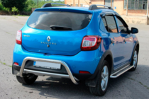 Dacia Sandero 2013–2020 Zadný ochranný rám AK007 (nerez) fotografia 2