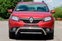 Renault Sandero 2013–2022 Predný ochranný rám WT007 (nerez) fotografia 1