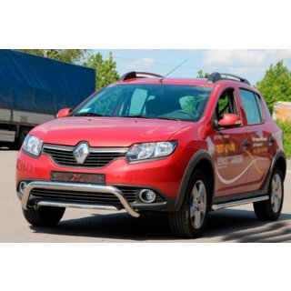 Predný ochranný rám WT007 (nerez) Renault Sandero 2013–2022 fotografia 3