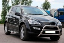SsangYong Kyron 2005–2014 Predný ochranný rám WT022 (nerez) fotografia 3