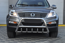 SsangYong Rexton I 2001–2017 Predný ochranný rám WT003 (nerez) fotografia 5
