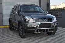SsangYong Rexton I 2001–2017 Predný ochranný rám WT003 (nerez) fotografia 4