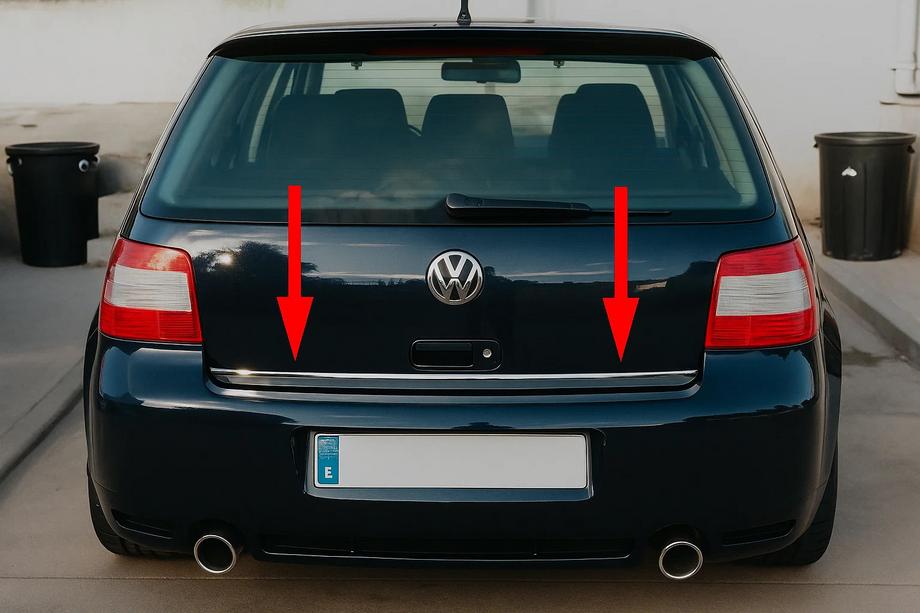 Volkswagen Golf 4 1997–2006 Ochranná lišta hrany kufra (nerez) Image