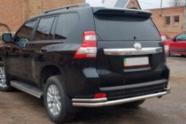 Toyota Land Cruiser Prado 150 2009–2023 Zadný ochranný rám AK005-2 (nerez) fotografia 5