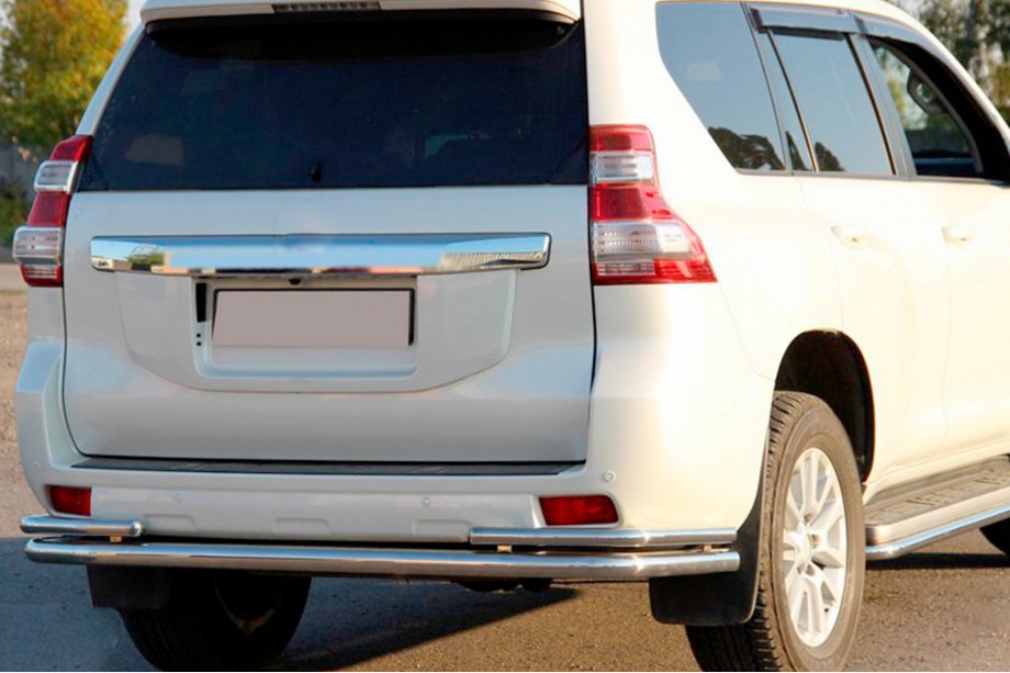 Toyota Land Cruiser Prado 150 2009–2023 Zadný ochranný rám AK005-2 (nerez) Image