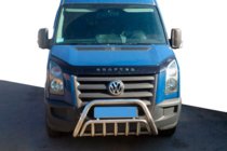 Volkswagen Crafter 2006–2016 Predný ochranný rám WT002 (nerez) fotografia 1