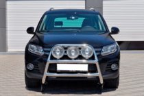 Volkswagen Tiguan 2007–2016 Predný ochranný rám WT018 (nerez) fotografia 2