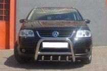 Volkswagen Touran 2003–2010 Predný ochranný rám QT006 (nerez) fotografia 2
