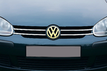 Volkswagen Golf 6 2008–2014 Lišty na mriežku (4 ks, nerez) fotografia 1