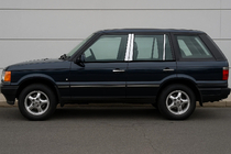 Range Rover II P38A 1997–2002 Lišty na stĺpiky dverí (6 ks, nehrdzavejúca oceľ) fotografia 1