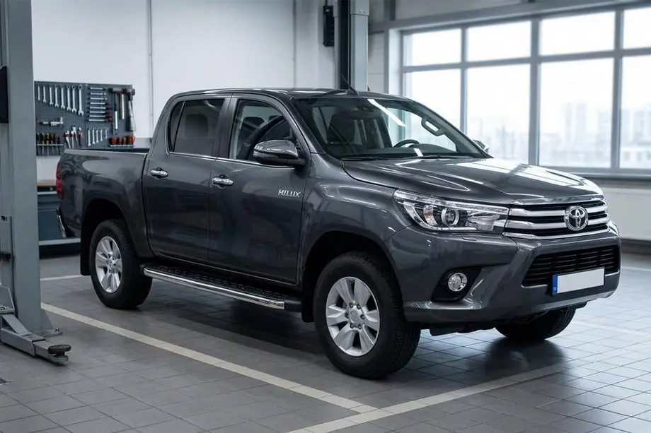 Toyota Hilux 2015– Bočné nášľapy Blackline (2 ks, hliník) Image