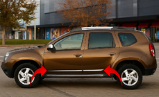 Renault Duster 2008–2017 Nerezové lišty na dvere (4 ks) OmsaLine – talianska nehrdzavejúca oceľ fotografia 1