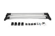 Priečniky na integrované strešné lyžiny, uzamykateľné na kľúč Skybar V2 (2 ks) do 120 cm, sivé fotografia 7