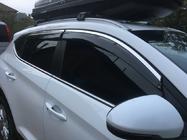 Hyundai Tucson TL 2016–2021 Okenné veterné deflektory s chrómovou lištou (6 ks, Niken) fotografia 5