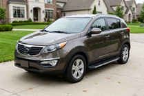 Kia Sportage 2010–2015 Bočné prahy Maya V1 (2 ks, hliník) fotografia 1