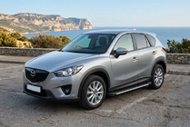 Mazda CX-5 2012–2017 Bočné prahy Maya V1 (2 ks, hliník) fotografia 1
