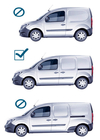 Renault Kangoo 2008–2020 Originálne strešné lyžiny (s priečnikmi) (štandardná báza) fotografia 14