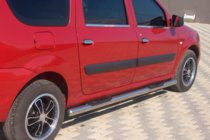 Dacia Logan MCV 2004–2014 Bočné trubky (2 ks, nerez) 70 mm, s plastovými vložkami fotografia 3