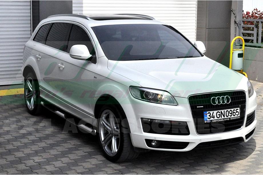 Audi Q7 2005–2015 Bočné trubky (2 ks, nerez) d70 s plastovými vložkami Fotografia 2