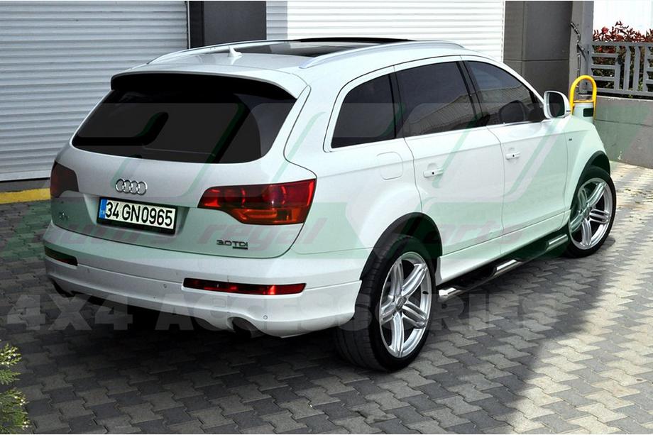 Audi Q7 2005–2015 Bočné trubky (2 ks, nerez) d70 s plastovými vložkami Fotografia 3