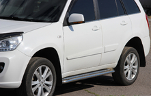 Chery Tiggo 1 2005–2016 Bočné prahy Premium (2 ks, nerez.) fotografia 1