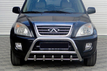 Chery Tiggo 1 2005–2016 Predný ochranný rám WT003 (nerez) fotografia 1