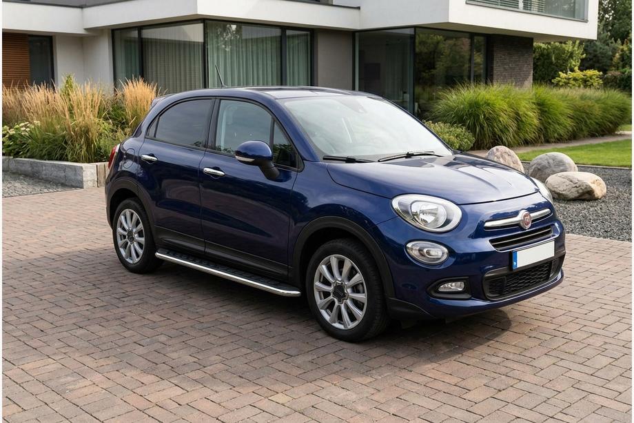 Fiat 500X 2014–2024 Bočné nášľapy Maydos V1 (2 ks, hliník / nerez) Image