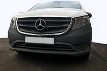 Mercedes Vito/V-trieda W447 2014– Rámček mriežky chladiča (2 ks, nerez) fotografia 1