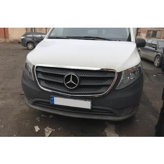 Rámček mriežky chladiča (2 ks, nerez) Mercedes Vito/V-trieda W447 2014– fotografia 3