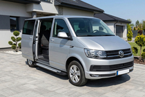 Volkswagen T6 2015–2024 Bočné nášľapy Line (2 ks, hliník) Krátky rázvor fotografia 1