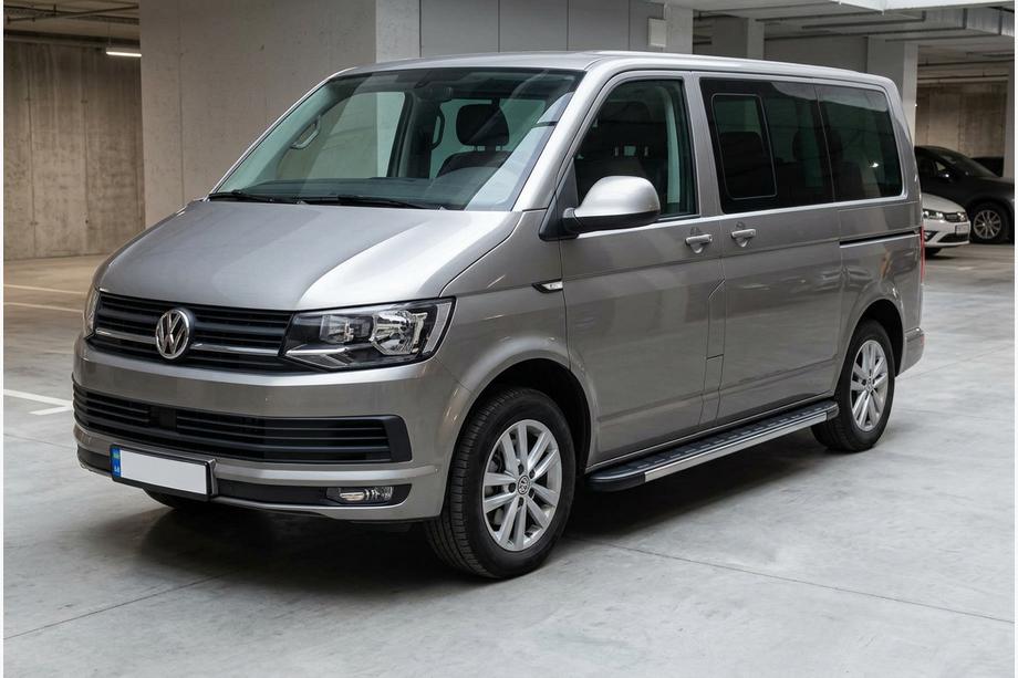 Volkswagen T6 2015–2024 Bočné nášľapy Duru (2 ks, hliník) Dlhý rázvor Image