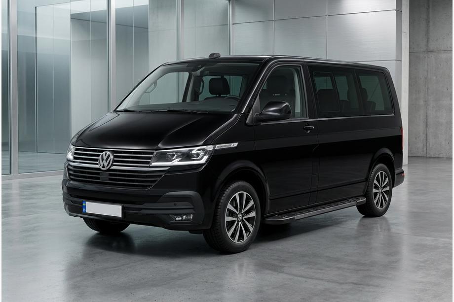 Volkswagen T6 2015–2024 Bočné nášľapy RedLine Black (2 ks, hliník) Dlhý rázvor Image